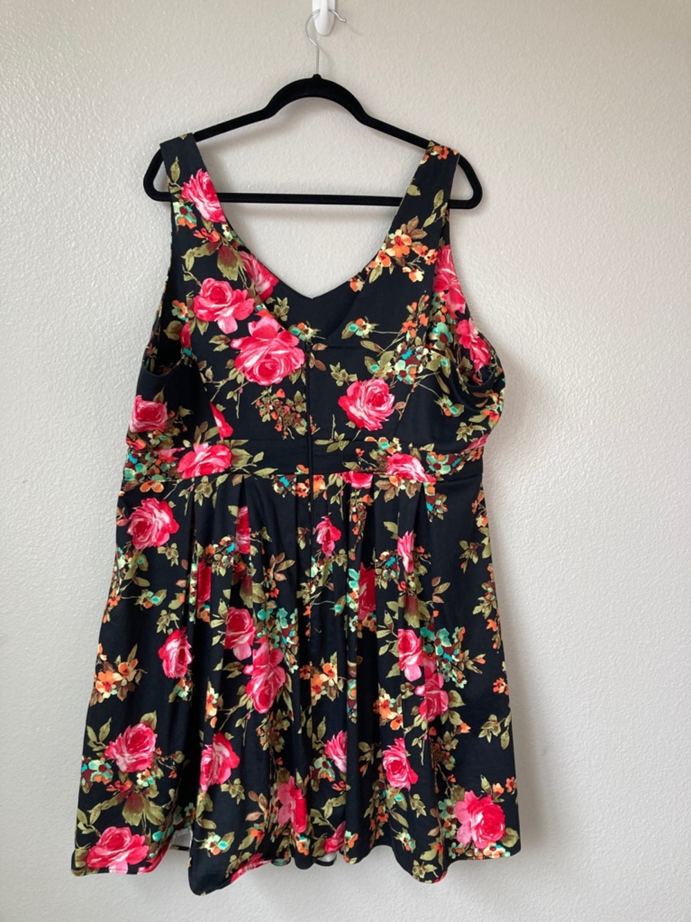 Ixia Modcloth Floral Pin Up Rockabilly Floral Fit & Flare Stretch Dress sz 2X - Picture 4 of 6